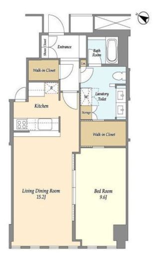 1LDKの間取りの画像