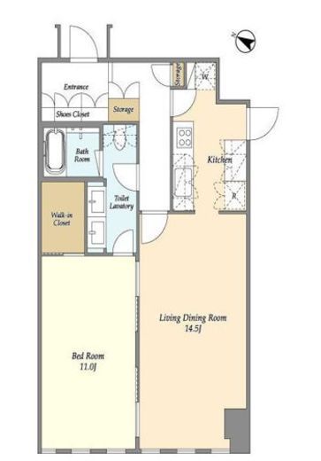 1LDKの間取りの画像