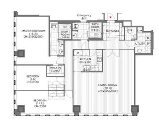 3LDKの間取りの画像